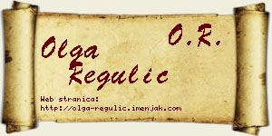 Olga Regulić vizit kartica